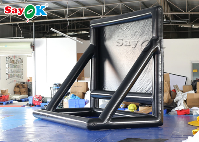 Inflatable Outdoor Screen Big Black Air Sealed Blow Up Movie Screen For Science Centers 4.72x3.4m