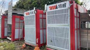 Quality Used Building Hoist wiht VFD Drive and Hot Galvanized Mast Sections wholesale