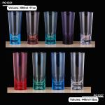 Stackable Hi Ball Plastic Tumbler Glasses Colorful Unbreakable SAN Vodka Shot