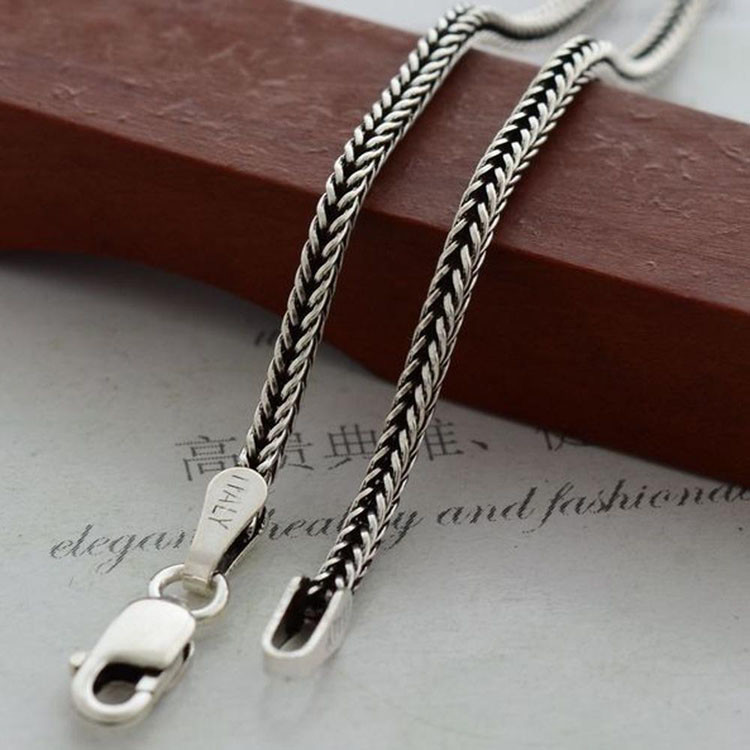 Sterling Silver Wheat Chain Women's and Men's 925 Silver Necklace(N06030813)