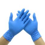 Blue Disposable Latex Gloves , Disposable Powder Free Glove Environmental