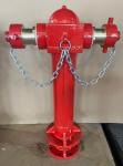 BS750 Vertical Fire Hydrant For Fire Protection Painted Red PN16 Pressure