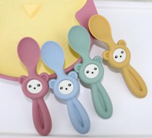 Quality Soft Cute Panda Style Silicone Forks And Spoons For Baby Children wholesale