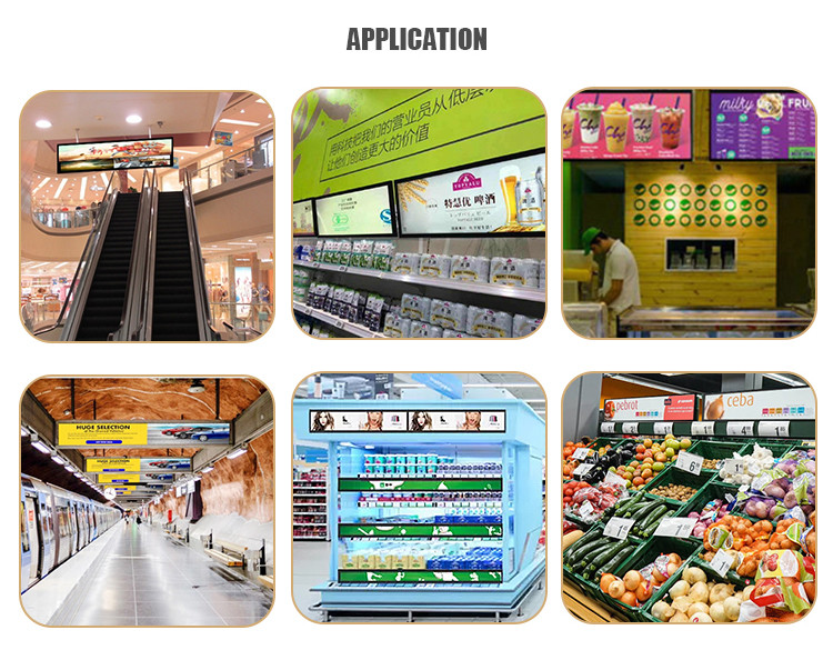 Digital Signage Shelf Edge LCD Display Ultra Wide Screen LED Backlight