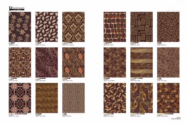Floral Printed Nylon Commercial Carpet Shaggy Pattern Antibacterial Feature
