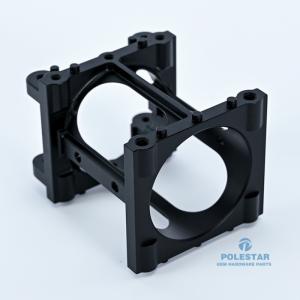 China Aluminum 7075 CNC Motor Mount Brackets Vibration Isolation Black Anodizing on sale
