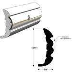 Black Rigid Boat Rubber Rail With 316 Stainless Steel Insert for Customized