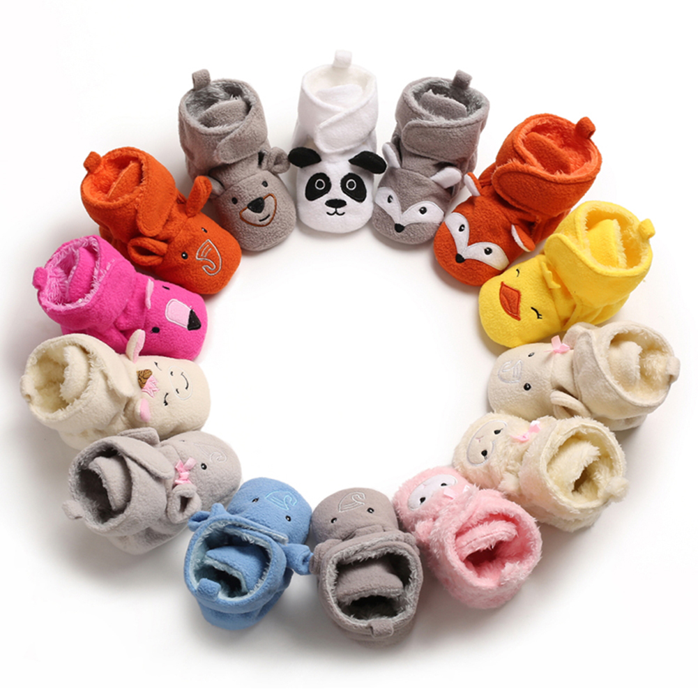 Lovely Cute animal Cotton fabric winter warm socks booties baby cartoon shoes