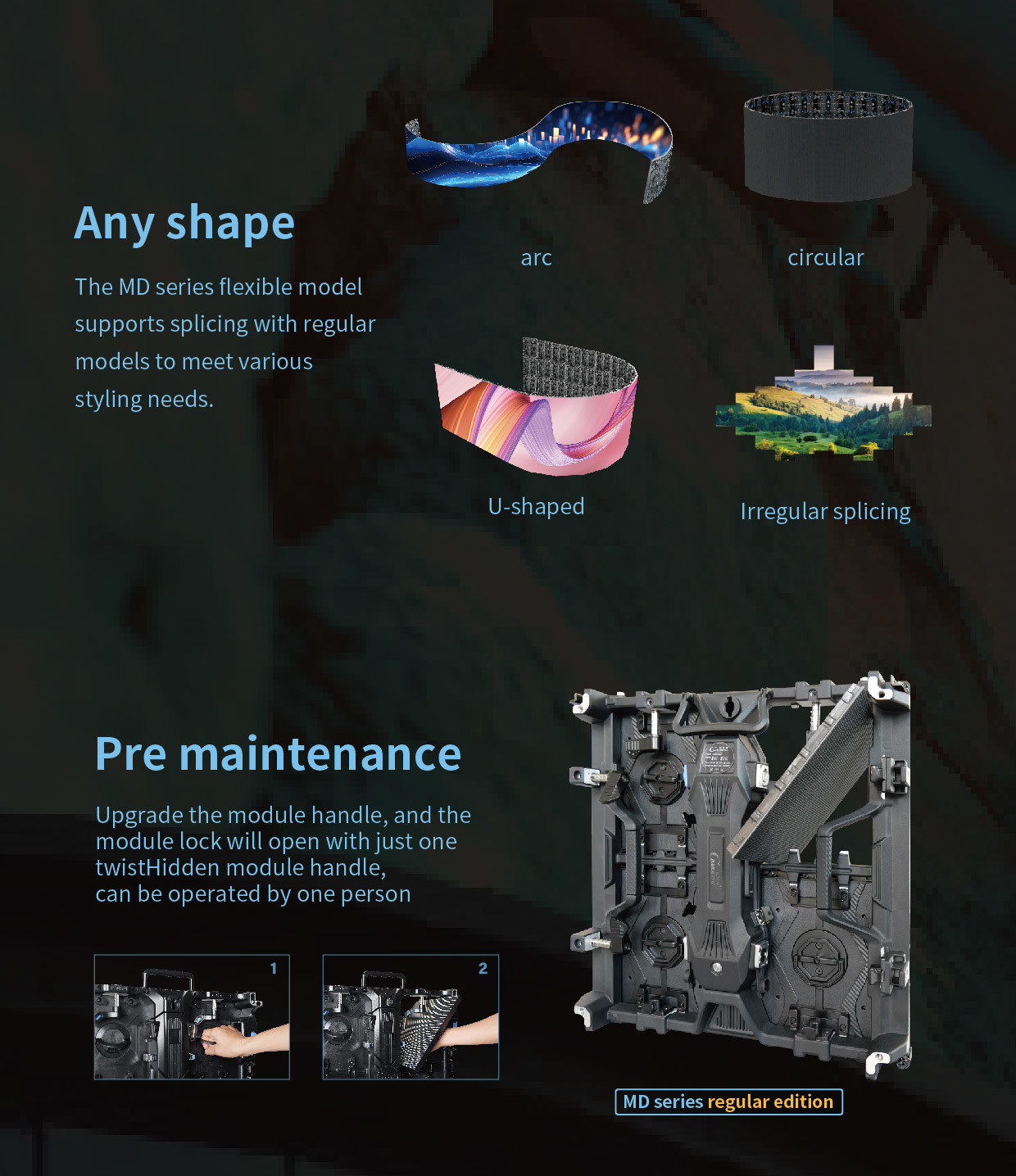 Custom Indoor P2 P3 LED Display Panel Screen Video Wall Led Flexible Display