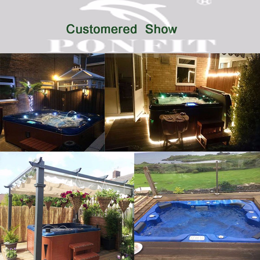 Relax Freestanding Whirlpool Tub 2200*2200*900MM With Corner Drain Location