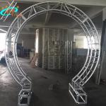 Silver Aluminum Arch Truss Roof Curved Lighting Truss Exhibition Use