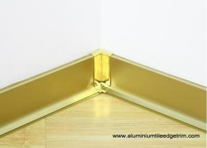 Quality Commercial Aluminium Metal Skirting Board With Shine Gold Waterproof wholesale