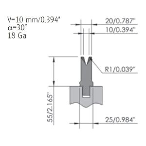 Quality Bending Machine Press Brake Dies 835mm Sheet Metal Brake Die wholesale