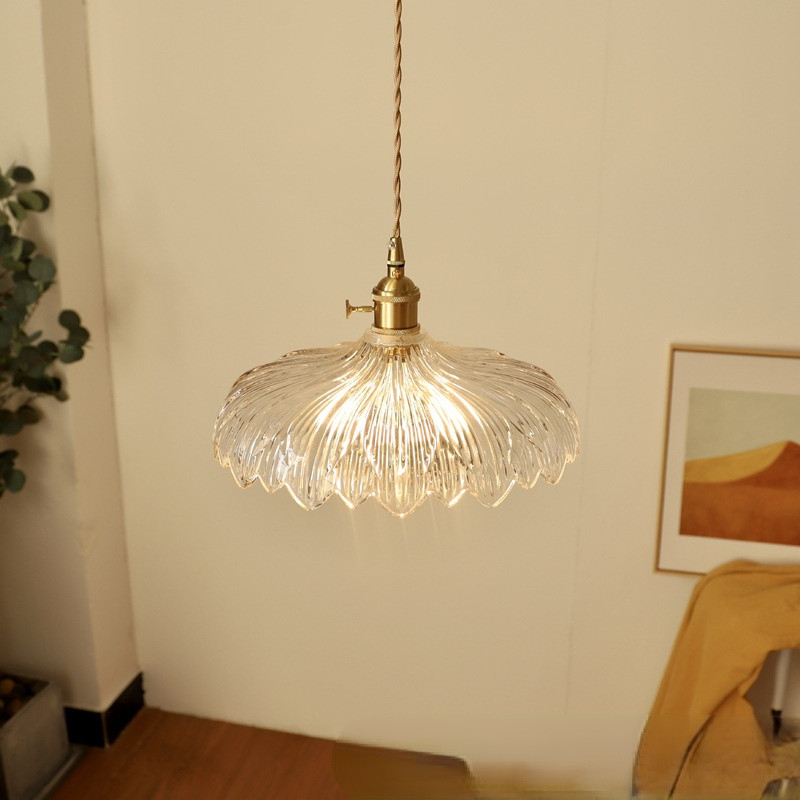 Modern Glass Pendant Lighting Fixture Luminaire Green Flower Bar Restaurant Hanging Light(WH-GP-107)