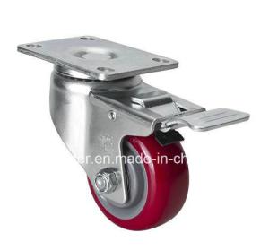 Quality Edl Medium 3&quot; 150kg Plate Brake TPU Caster 5023-86 150kg Load Capacity for Heavy Loads wholesale
