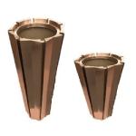 Large outdoor rectangle luxury planters boxes with lamp