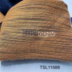 Multi Color Knitted Natural Denim Fabric Stretchy Jean Material 387gsm