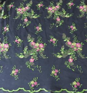 Quality Flower in springof Embroidery lace fabric for bridal gown wholesale
