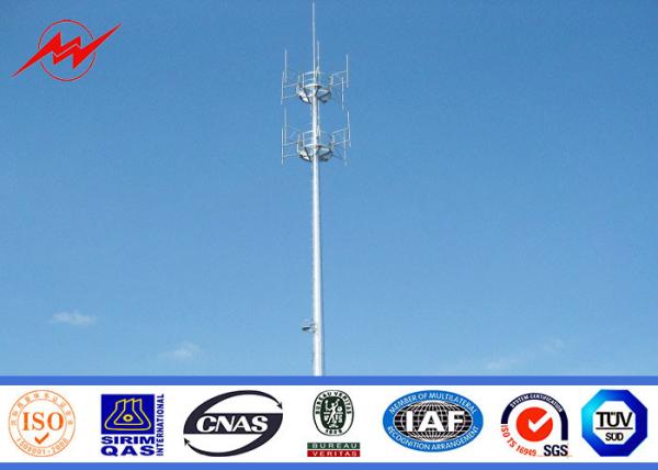 Electric 36M Antenna Tower Steel Mono Pole Tower For Mobile Transmission /