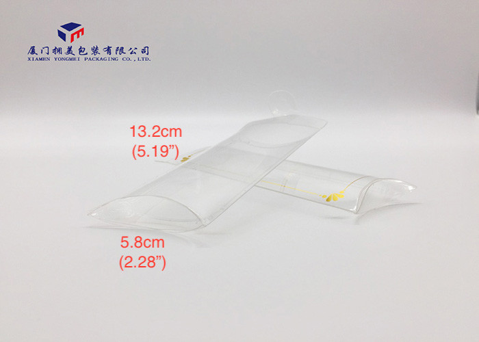 Hot Gold Stamping Lines Plastic Pillow Boxes Light Weight Convenient Carrying