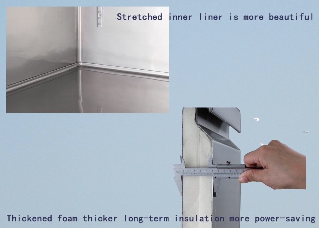 High Capacity 1600L 6 Door Commercial Freezer Restaurant Industrial Fridge Freezer