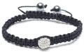 Shamballa Bracelet, Clear Crystal Pave Alloy Beads