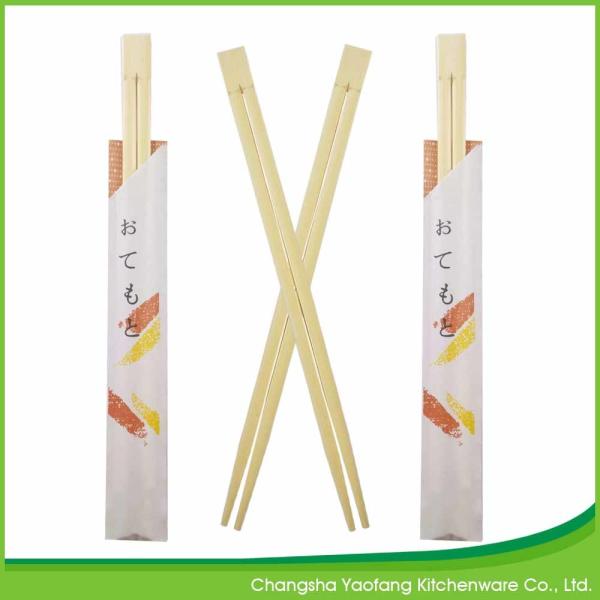 Cheap 24 cm Twins Bamboo Chopsticks；Natural Twins Bamboo Chopsticks; Open Paper Packing for sale