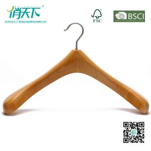 Quality Betterall Pearl Nickle Hook Natural Beech Wood Coat Hanger wholesale