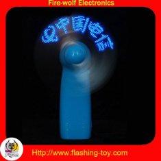 Quality glowing mini fan.led message fan wholesale