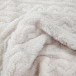 White Blanket Plush Shu Velveteen Fabric 270 GSM Soft Sherpa For Winter Pajamas