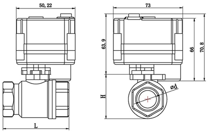 AC230V Electric Motorized Zone Heating Valves 1.0 Mpa With Manual Handle