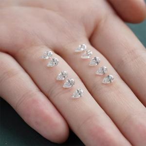 Quality Lab Grown Diamonds for Jewelry Pendant Bracelet Earring , Pear Cut Moissanite Loose Stones wholesale