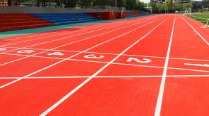 Quality Anti Reflective Athletic Green Yellow Prefabricated Running Track wholesale
