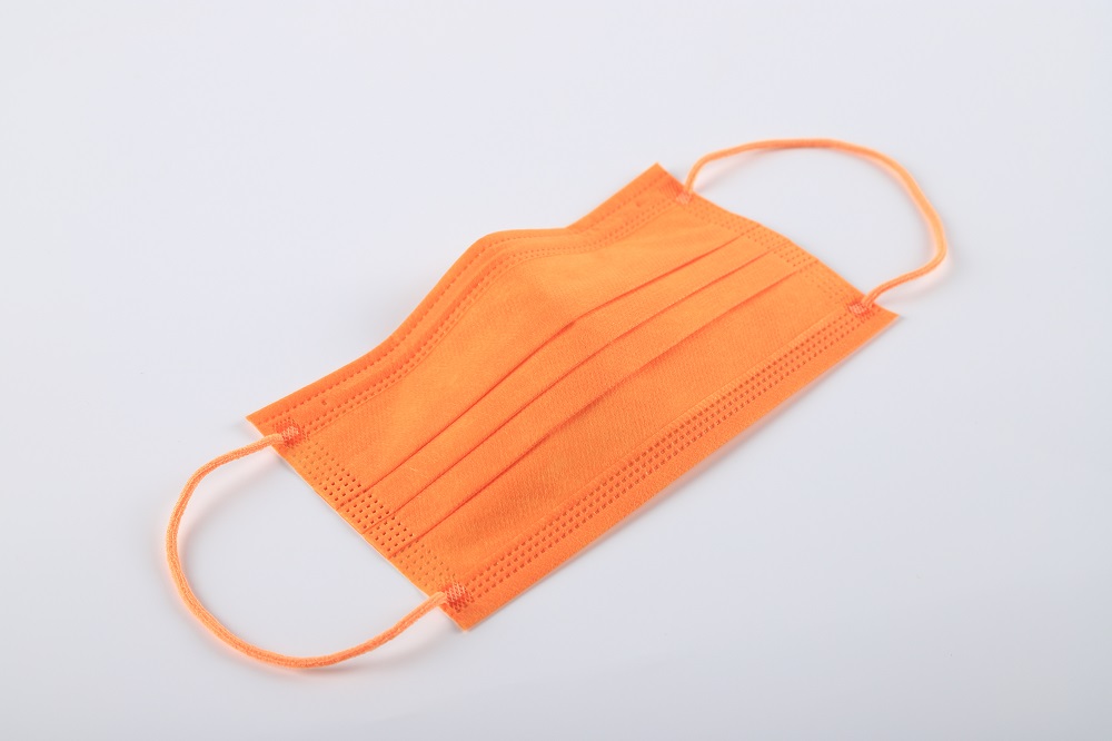 EN14683 2019 Disposable Orange Surgical Colorful Medical Face Mask CE Adult Class II Personal Respiratory Protection 3 Years S&J