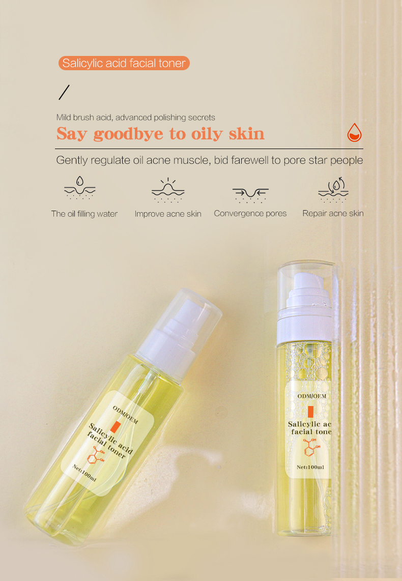 Toner For Oily Acne Prone Skin Hydrating Facial Toner AHA BHA Salicylic Acid Face Mist