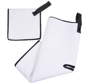 Quality Wholesale Golf Club Accessories Metal Embroidery Waffle Microfiber Golf Towels with Customize Logo wholesale