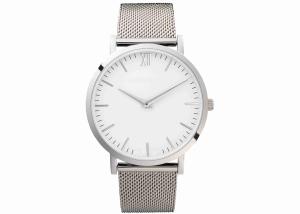 Quality Simple Minimal Design Silver Stainless Steel Watch For Man , 20mm Width Band wholesale