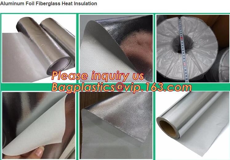 Double side Aluminium foil backed fiberglass fabric attic radiant barrier cloth,aluminium foil woven cloth, bulding mate