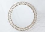 Round Modern Wrought Handicraft Metal Wall Art Mirror