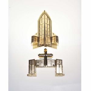 Quality Gold Color Coffin Corner 15# PP Recycled Material Funeral Products wholesale