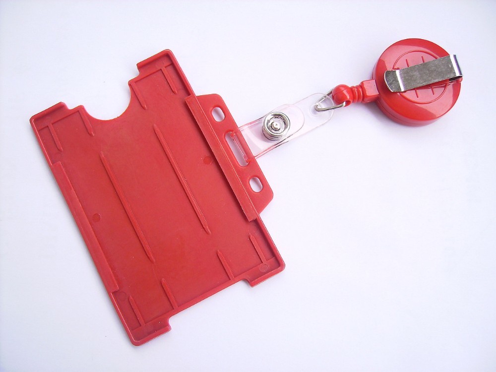 Personalised Plastic Name Tag Holders , Yoyo Badge Holder With BSCI