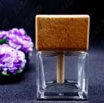 square auto perfume bottle aromatherapy bottle clear glass perfume cosmetics