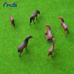 1:87 scale ABS plastic Farm Animals brown model Horses for model building
