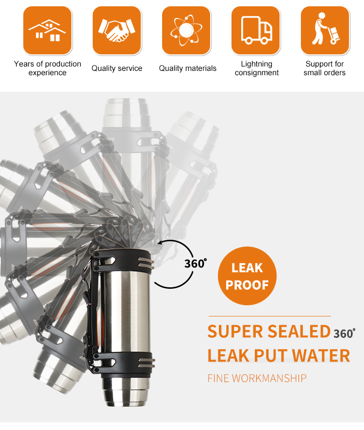 Travel Kettle Pot Insulated Stainless Steel Travel Water Bottle 850/1000/1500/1800/2300ml