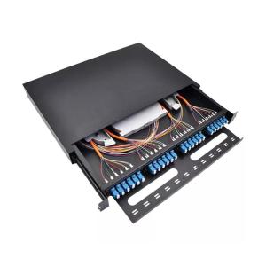 Quality MPO Rack Mount Fiber Panel Enclosure 24 Port LC Fiber Patch Panel 1U wholesale