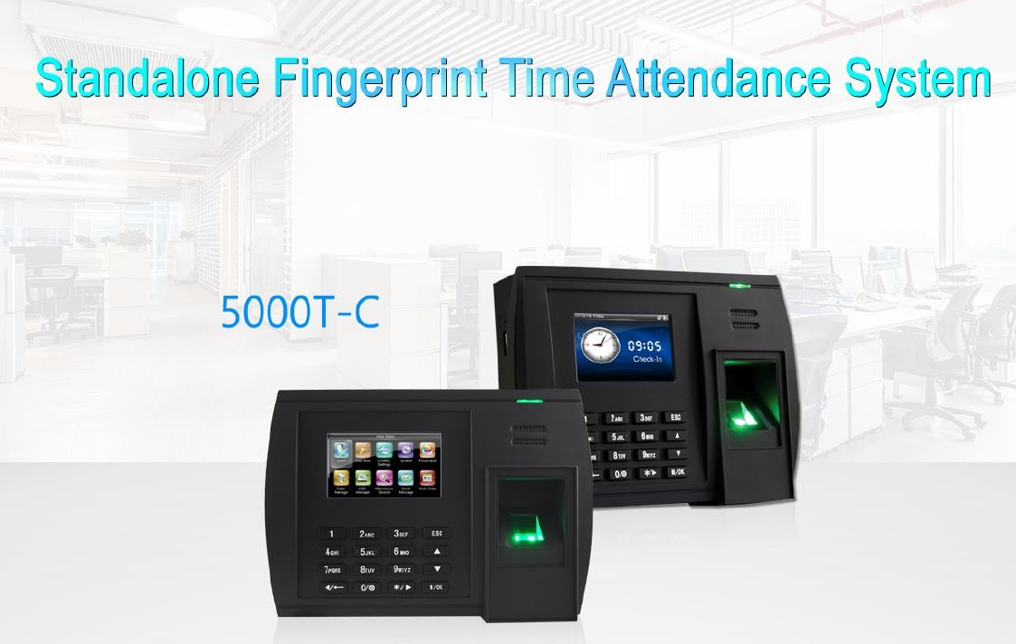 3 Inch Screen Biometric Fingerprint Punch Card Attendance Machine