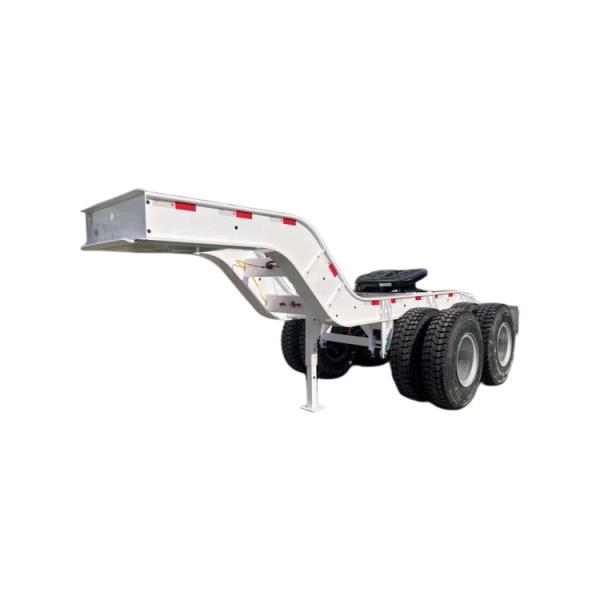 3 Axle 2 Axle Full Trailer Flat Bed Cargo Trailer Train With Dolly Trailer For