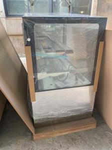 Quality Stainless Steel Base Refrigerated Pastry Case Cooler With Double Shelves wholesale