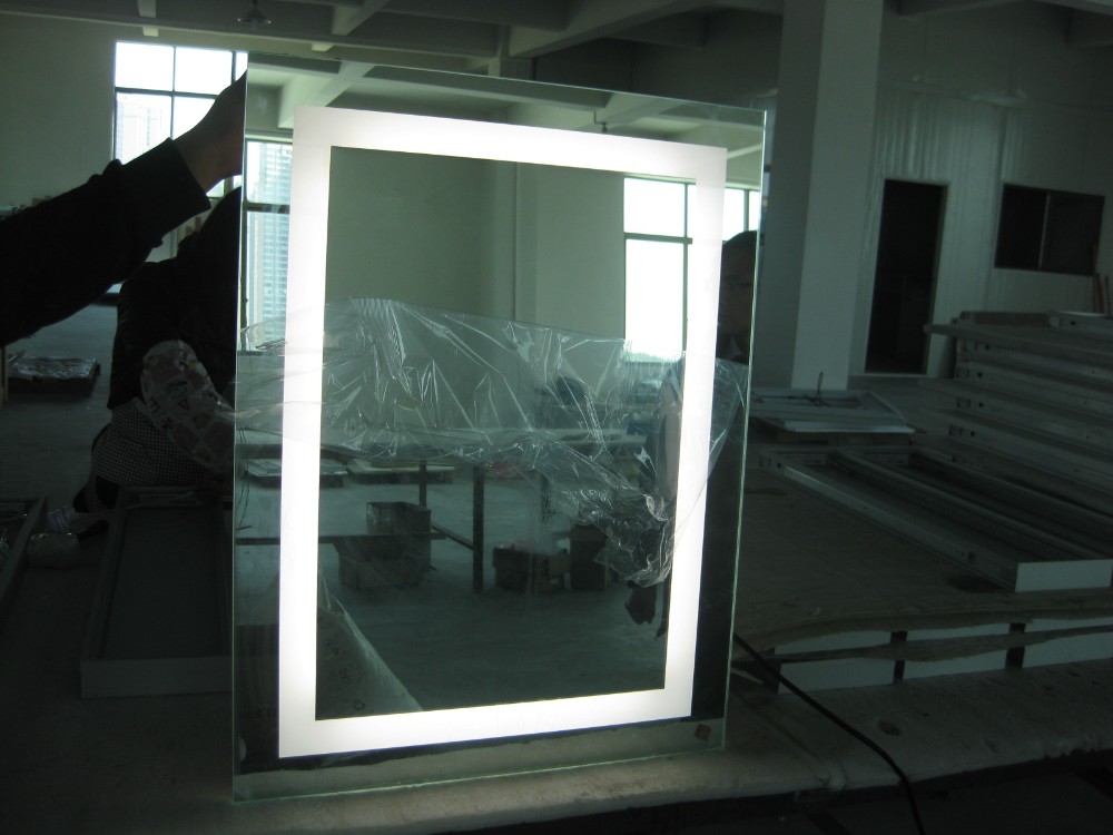 Custom Lighted Bathroom Smart Vanity LED Mirror with Rust Resistant Metal Chassis