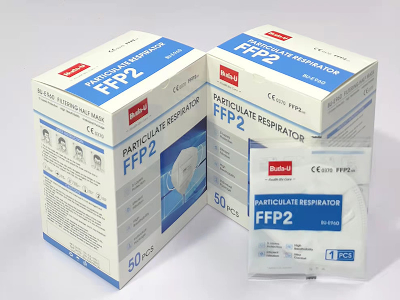 Male And Female Adults FFP2 Particulate Respirator Single Pack 50pcs/Box